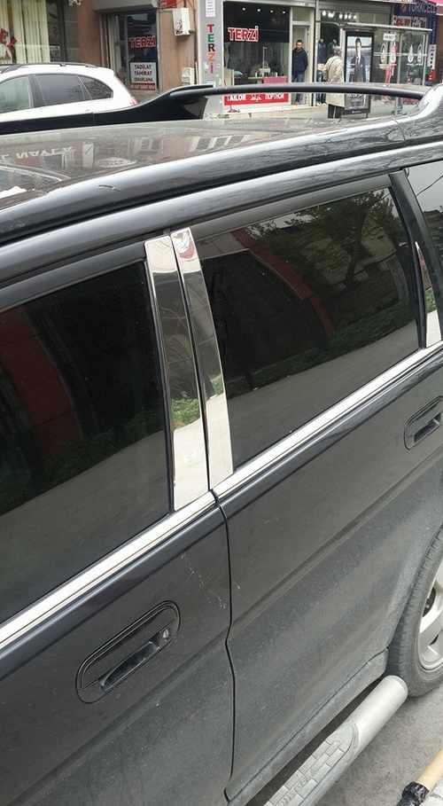 Молдинг дверних стійок (нерж) для Honda HR-V 1998-2006 рр.