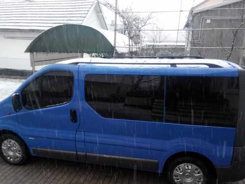 Рейлінги чорні Довга, пластикові ніжки для Renault Trafic 2001-2015 рр.