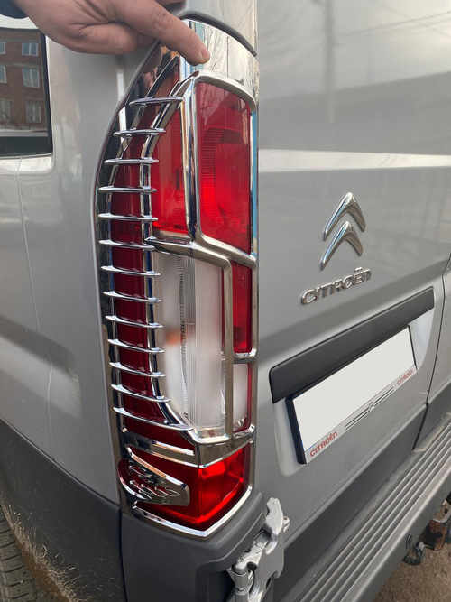 Хром накладки на стопи для Fiat Ducato 2014+