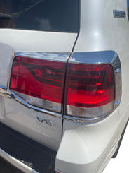Хром накладки на стопи (2015-2022, 4 част, пласт) для Toyota Land Cruiser 200