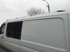 Рейлинги DD (алюминий) 265 см, Хром, Пластиковая ножка для Volkswagen Crafter 2006-2017 гг.