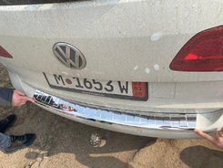 Накладка на задній бампер нерж для VW Touran 2010+ Carmos (Туреччина)