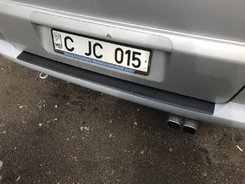 Накладка на задний бампер (ABS пластик) для Mercedes Vito 1999-2004 матова
