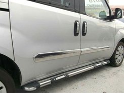 Хром накладки для Fiat Doblo 2010 молдинг дверей нерж Carmos (Туреччина)