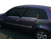 Зовнішня окантовка стекол (4 шт, нерж) OmsaLine - Італійська нержавійка для Ford Fiesta 2002-2008 рр.