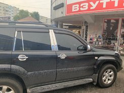 Хром накладки для Toyota LC 120 Prado накладки на стойки нерж Carmos (Турция)