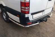 Боковые трубы за задним колесом угловые (2 шт, нерж) Long для Mercedes Sprinter 2018↗ гг.