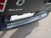 Хром накладка на задній бампер (матова) для Fiat Doblo 2001-2009