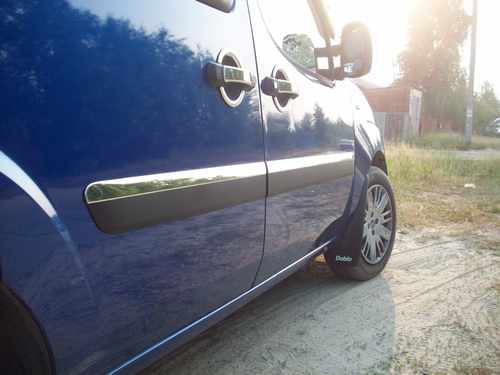 Хром молдинг дверний вузький (нерж.) 4 шт. Omsa для Fiat Doblo 2006-2009