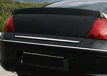 Хром накладки для Peugeot 407 кромка багажника нерж Carmos (Туреччина)