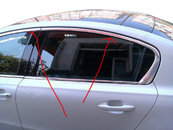 Верхня окантовка вікон (Sedan, нерж) для Peugeot 508 2010-2018 рр.
