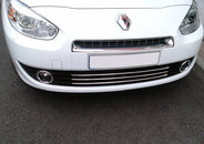 Накладки на решітку бампера (2009-2013, нерж) для Renault Fluence 2009↗ мм.