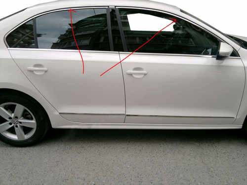 Хром окантовка вікон верхня для VW Jetta 2011-2019 Omsa Line