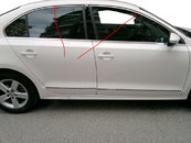 Верхні молдинги скла 6 шт, нерж) Carmos - Турецька сталь для Volkswagen Jetta 2011-2018 рр.