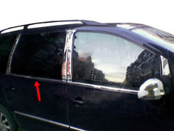 Хром накладки для VW Sharan 1997-2011 окантовка вікон нерж Carmos (Туреччина)