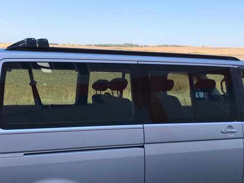 Алюмінієві рейлінги інтегровані для VW T5, T6 чорні (Довга база)