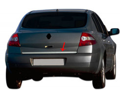 Кромка багажника (нерж.) HB, OmsaLine - Італійська нержавійка для Renault Megane II 2004-2009 рр.