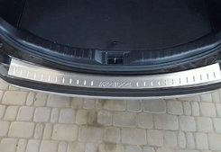 Накладка на задній бампер Libao (2013-2016, нерж) для Toyota Rav 4 2013-2018 рр.
