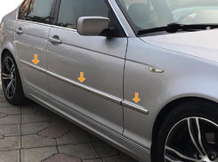 Хром на дверній молдинг (нерж.) для BMW 3 серія E-46 1998-2006 років.