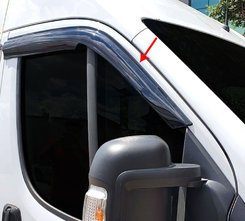 Вітровики (2 шт., Sunplex) для Peugeot Boxer 2006↗ та 2014↗ мм.