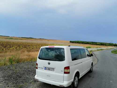 Рейлінги алюмінієві інтегровані для VW T5, T6 сріблясті (Довга база)