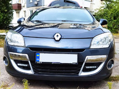 Кути на передній бампер (нерж) для Renault Megane III 2009-2016 рр.