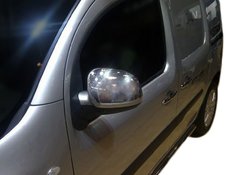 Накладки на дзеркала 2013-2019 (2 шт, нерж) для Renault Kangoo 2008-2019 рр.
