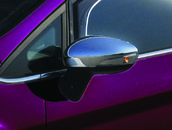 Накладки на дзеркала (2 шт, пласт) OmsaLine - Туреччина для Ford B-Max 2012↗ мм.