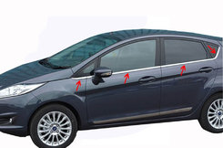 Молдинг стекла (8 шт, нерж.) Carmos - Турецкая сталь для Ford Fiesta 2008-2017 гг.