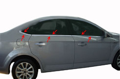 Нижняя окантовка стекол (нерж.) 6 штуки, OmsaLine - Итальянская нержавейка для Ford Mondeo 2008-2014 гг.