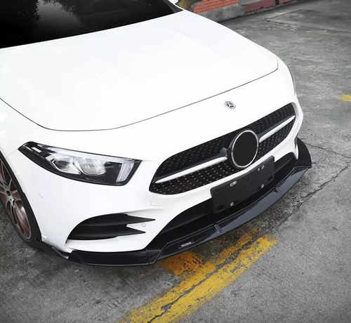 Передня лип спідниця (чорна) для Mercedes A-сlass W177 2018↗ мм.