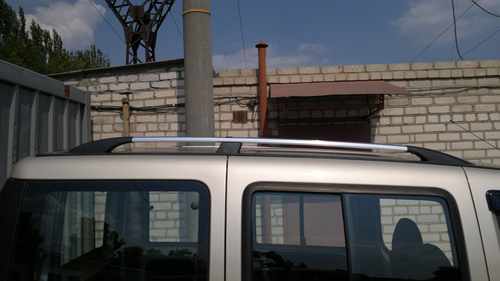 Рейлінги Хром Пластикові ніжки для Fiat Doblo I 2001-2005 рр.