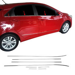Молдинг бічних стекол (HB, нерж) для Hyundai I-30 2012-2017рр.