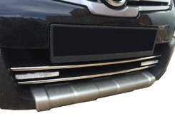 Хром накладки для Nissan Qashqai 2006-2010 передня нижня решітка нерж Carmos (Туреччина)