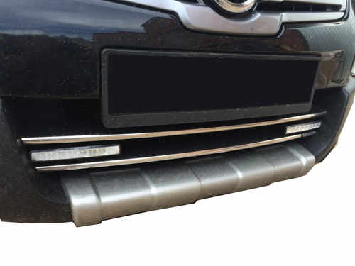 Хром накладки для Nissan Qashqai 2006-2010 передня нижня решітка нерж Carmos (Туреччина)