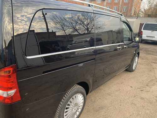 Хром молдинги скла по всій довжині (8 шт) для Mercedes Vito 447 2015+ коротка база