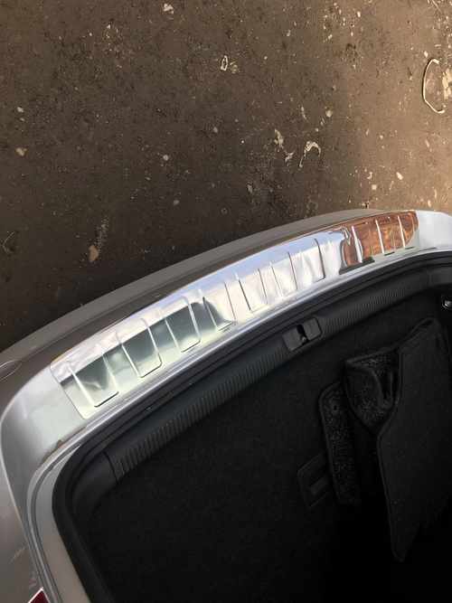 Накладка на задній бампер (нерж) для Volkswagen Passat B7 2012-2015 (SW)