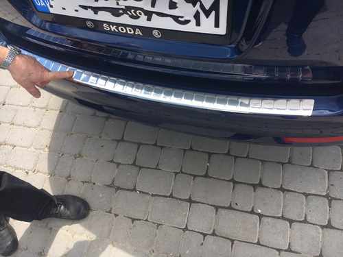 Накладка на задній бампер (нерж) для Mercedes E-klass W212 (SW) універсал