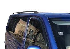 Рейлинги Черные Длинная база, Пластиковые ножки для Volkswagen T5 Caravelle 2004-2010 гг.