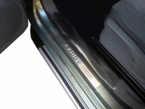 Накладки на дверні пороги OmsaLine (2 шт) для VW Caddy 2011-2015