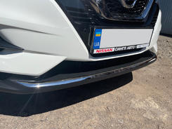 Накладка на передній бампер (2017↗︎, нерж) Carmos - Турецька сталь для Nissan Qashqai 2014-2021рр.