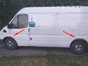 Накладки на арки (4 шт, чорні) для Ford Transit 1991-2000 років.