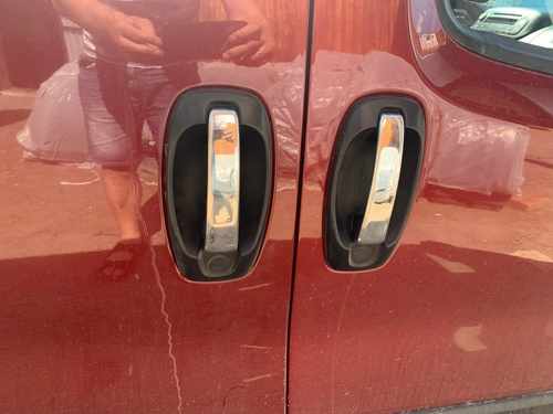 Хром накладки на ручки (4 шт) Carmos для Fiat Doblo 2010-/Opel Combo 2011+