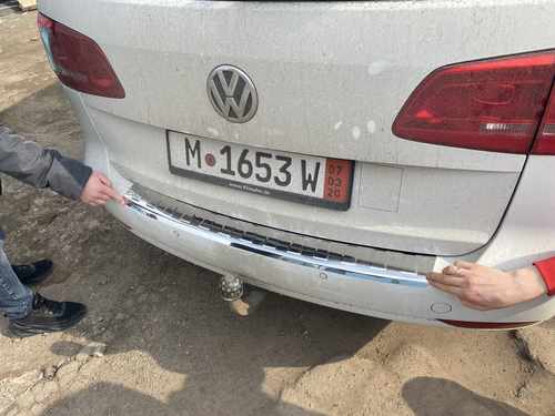 Накладка на задній бампер нерж для VW Touran 2010+ Carmos (Туреччина)