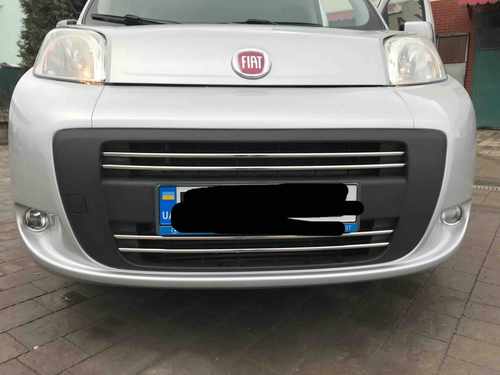 Хром накладки на передній бампер (4 шт.) Omsa для Fiat Fiorino/Qubo 2008+