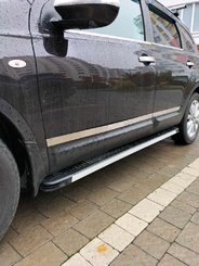 Молдинг дверний Carmos (4 шт, нерж.) Carmos  для Nissan Qashqai +2 2008-2014рр.