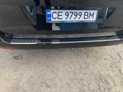 Накладка на задній бампер чорний хром (нерж) для Mercedes Vito 447 2015+ Omsa Line