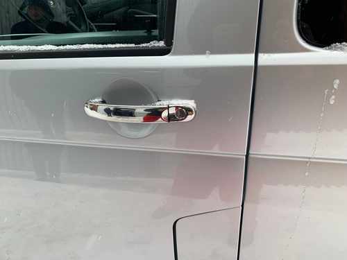 Хром накладки на дверні ручки (нерж.) для VW T5, T6, Caddy Omsa Line (Туреччина) 3шт.