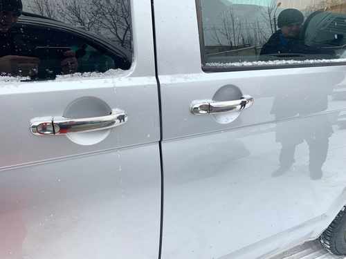 Хром накладки на дверні ручки (нерж.) для VW T5, T6, Caddy Omsa Line (Туреччина) 3шт.