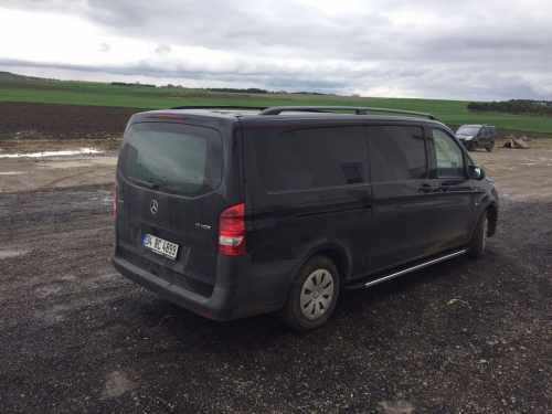 Рейлінги чорні ELITE (пласт. ніжки) Довга база (EXTRALONG) для Mercedes Vito, Viano, V Class